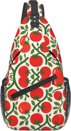 Generic Casual Crossbody Sling Bag Red Tomato Art Chest Backpack Unisex Shoulder Bags for Men Cycling Hiking
