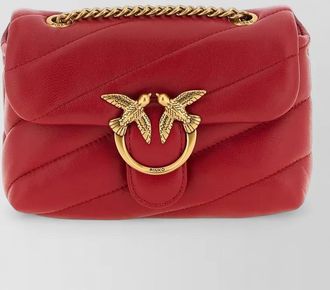 Pinko love bag puff baby love puff lamb leather quilted shoulder bag