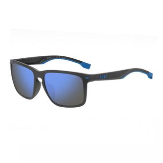 HUGO BOSS BOSS 1542/F/S 08HT 4J Matte Grey/Blue/Blue Mirror Polarized