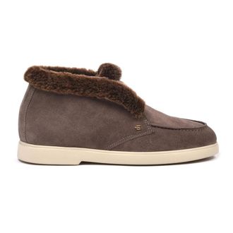 Baldinini Suede Enkellaars - Dames - Winterlaarzen - Bruin - 38 EU - Leer - Schoenen