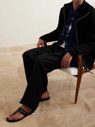 Tom Ford Brighton Leather Sandals