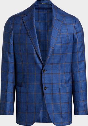 Sartorio Men & apos;s Plaid Wool Single-Breasted Sport Coat