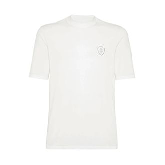 Brunello Cucinelli Brunello Cucinelli, T-Shirts, male, White, Size: 2XL T-shirt with logo