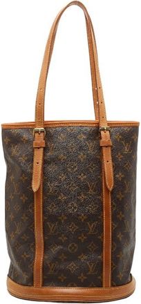 Louis Vuitton Brown Pvc Leather Pouch Tote Bag (Pre-Owned)