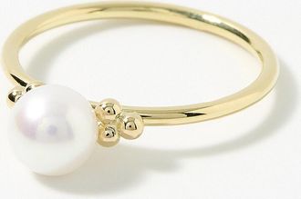 Poppy Finch Womens Fine single-pearl ring