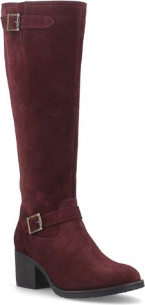 Hush Puppies Heidi Leren Dames Bordeaux Hoge Enkelboots met Hak