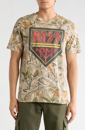 Goodie Two Sleeves KISS Army Patch Camo Graphic T-Shirt in Brown at Nordstrom Rack, Size Xx-Large