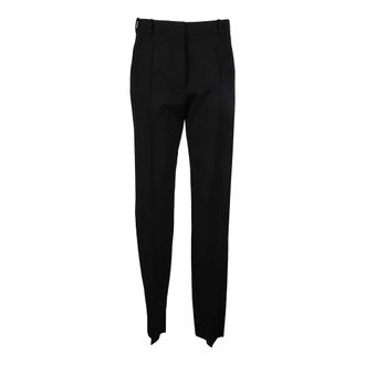 Victoria Beckham Wide Trousers, female, Black, Size: 2XS Wide Black Office Pants
