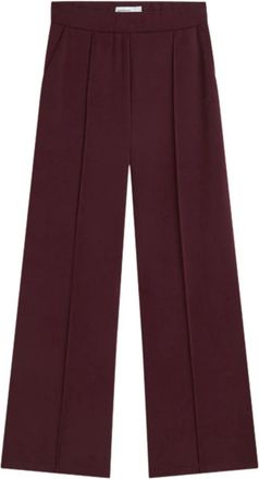 Summum Wide Leg Pant Soft Scuba - Dames - Wijde Broeken - Rood - 2XL - Broeken