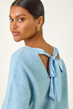 Roman Ribbon Bow Tie Back Jumper