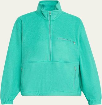 Auralee Mens Fleece Half-Zip Sweater