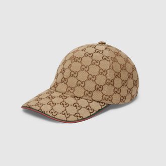 Gucci GG Canvas Baseball Cap, Size XL, Beige