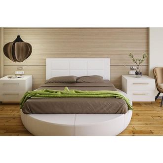 HOGAR 24 Cabecero cama tapizado 155 x 55 x 3,0 cm, valido para cama 135 y 150 cm blanco