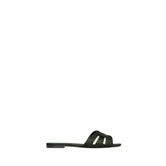 Saint Laurent Tribute Slides - Dames - Schoenen - Groen - Maat: 36 EU Leer