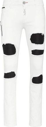 Philipp Plein Rock Star Slim Fit Jeans - Heren - Slim Fit Jeans - Wit - W29 - Katoen - Jeans