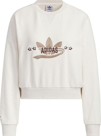 adidas (WMNS) adidas originals Logo Sportswear Hoodie Beige IN1054
