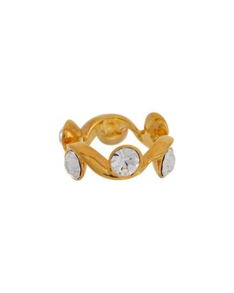 Oscar De La Renta Crystal Wave Ring