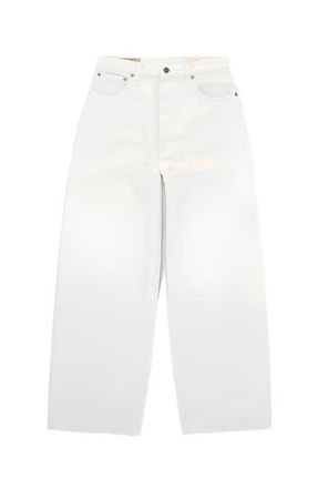 Fortela Jaron Wide-Leg Bull Cotton Trousers in White at Nordstrom, Size 26 Eu