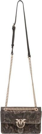 Pinko Borsa a tracolla Love One Mini con catena - - Bags - Donna - Verde - ONE SIZE