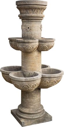 Biscottini International Biscottini - Fuente Con 8 Tinas De Piedra, L90xpr90xh160 Cm