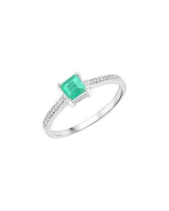 Diana M. Jewels Fine Jewelry 14K 0.67 Ct. Tw. Diamond & Emerald Ring