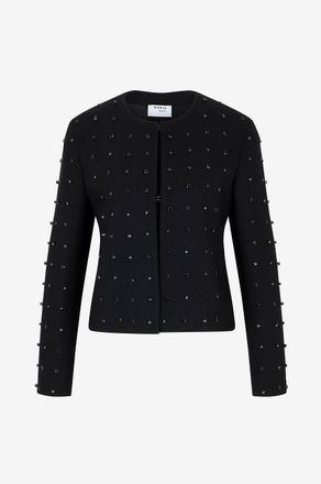 Akris Kristallbesetzte Schurwoll-Kost&uuml;mjacke