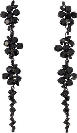 Simone Rocha Floral Earrings - female - Simone Rocha - Earrings - Black - ONE SIZE - Accessories