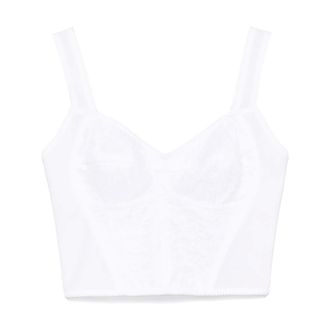 Dolce & Gabbana Sleeveless Tops, female, White, Size: L Sleeveless Tops