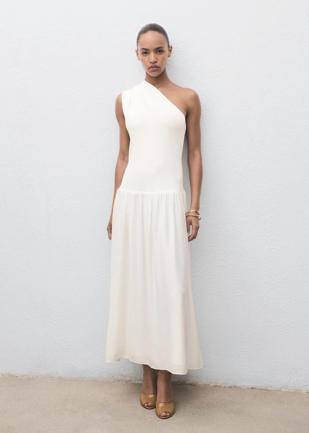 Mango Vestito lungo dettagli ricamo nero Donna S MANGO da 89