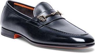 Santoni Saddle Bit Loafer in Black at Nordstrom Rack, Size 10.5