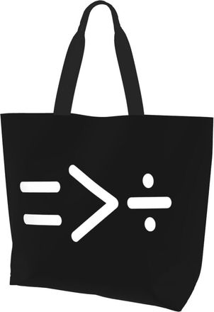 AOOEDM Equality Is Greater Than Division Ladies Canvas Tote Reusable Shopping Bag