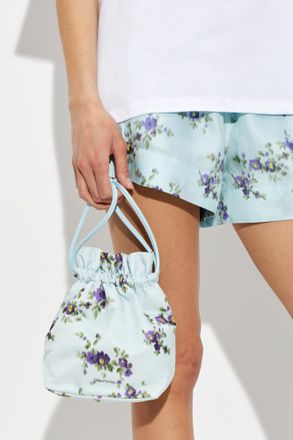 Ganni Bag With Floral Motif, Womens, Blue