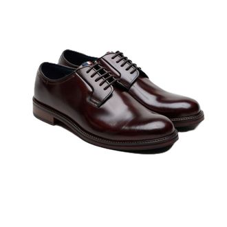 Ben Sherman Hoxton Brush Off Leather Mens Brown Lace-Up Shoes - Size UK 10