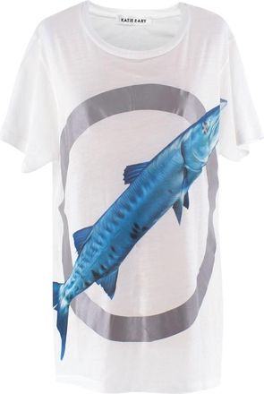 Katie Eary Mens Blue Fish Tshirt Size XS