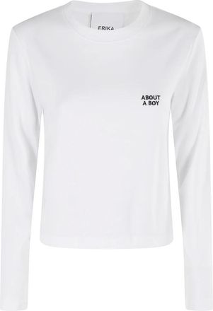 Erika Cavallini Semi Couture Donna, Top, Bianco, S, new