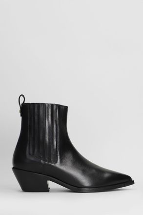Roberto Festa Milano Aurea Texan Ankle Boots In Black Leather