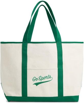 Favorite Daughter Large Go Sports Embroidered Canvas Tote in Natural at Nordstrom