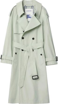 Burberry Trench doppiopetto con cintura - Verde