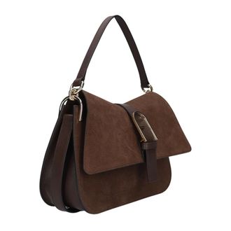 Furla Tassen, Dames, Bruin, ONE Size, Su&egrave;de, Flow M Handtas