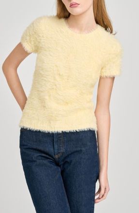 Wayf Hannah Short Sleeve Sweater in Yellow at Nordstrom, Size X-Large