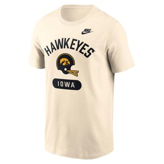 Nike Iowa Legacy Arch Helmet Nike Mens College T-Shirt in White | N19915AIAV-FMQ
