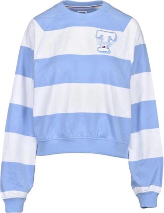 Tommy Jeans Felpa corta - Dames - Sweatshirts - Blauw - XS - Katoen - Hoodies & sweatvesten