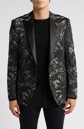 John Varvatos Patterned Peaked Lapel Dinner Jacket in Multi at Nordstrom Rack, Size 38