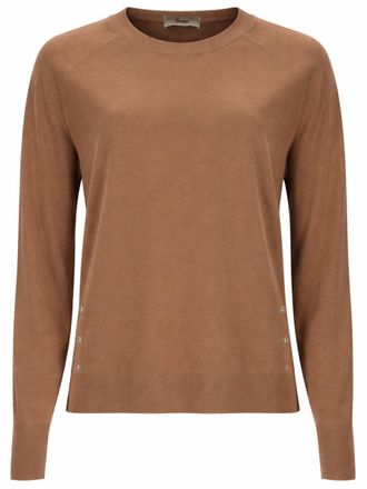 Herno Raglan Sleeves Lyocell-Cotton Ribbed Sweater