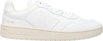 Veja V-90 Leren Sneakers - Dames - Sneakers - Wit - 37 EU - Leer - Schoenen
