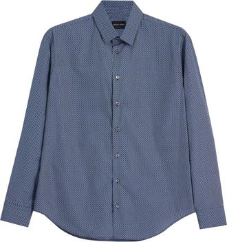 Giorgio Armani Overhemd met patroon - Blauw