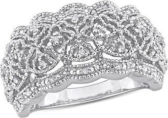 Rina Limor Silver 0.09 Ct. Tw. Diamond Ring