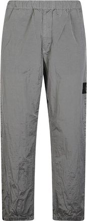 Stone Island Logo-patch Crinkled Trousers