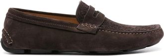 Giorgio Armani Elegante Bruine Loafers met Rubberen Zool - Heren - Loafers - Bruin - 45 EU - Leer - Schoenen