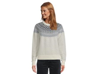 Vineyard Vines Wool Blend Fair Isle Crew Sweater Womens Sweater Navy : MD, Cotton/Nylon/Wool